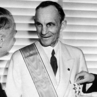 Henry Ford receiving the Order of the German Eagle, July 1938